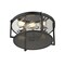 Z-Lite Halcyon 3 Light Flush Mount, Matte Black 723F15-MB+CH - alternate 2